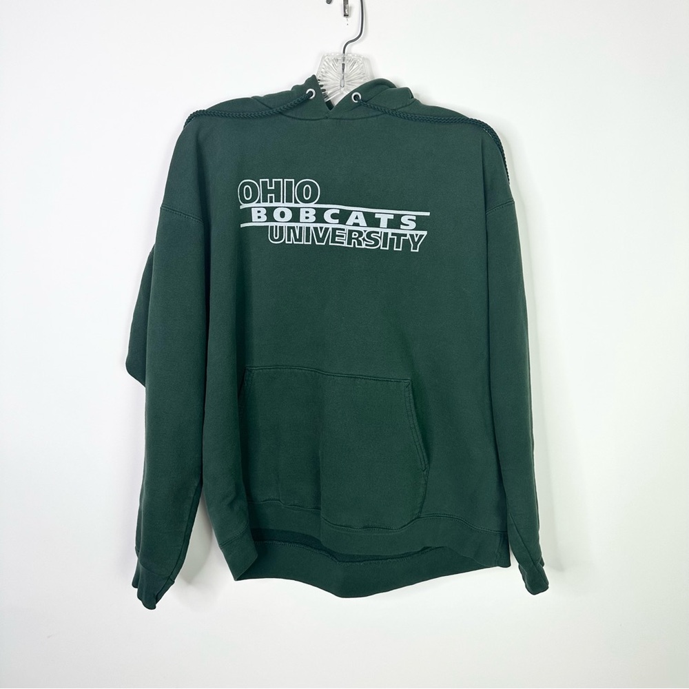 Vintage Ohio Bobcats University Sweatshirt Medium Hoodie Green College Pullover